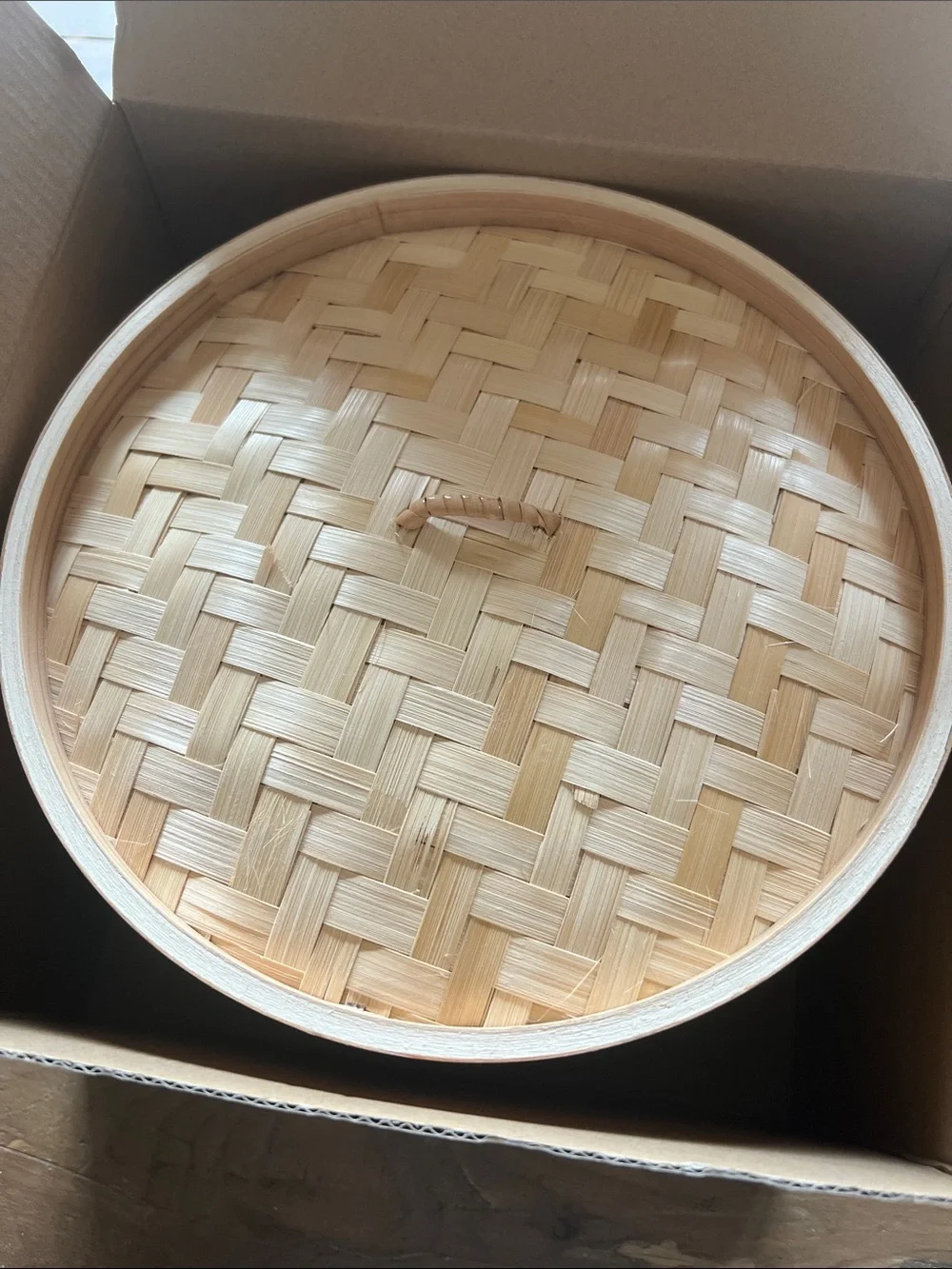 Bamboo Steamer Basket with Lid - Natural